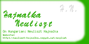 hajnalka neuliszt business card